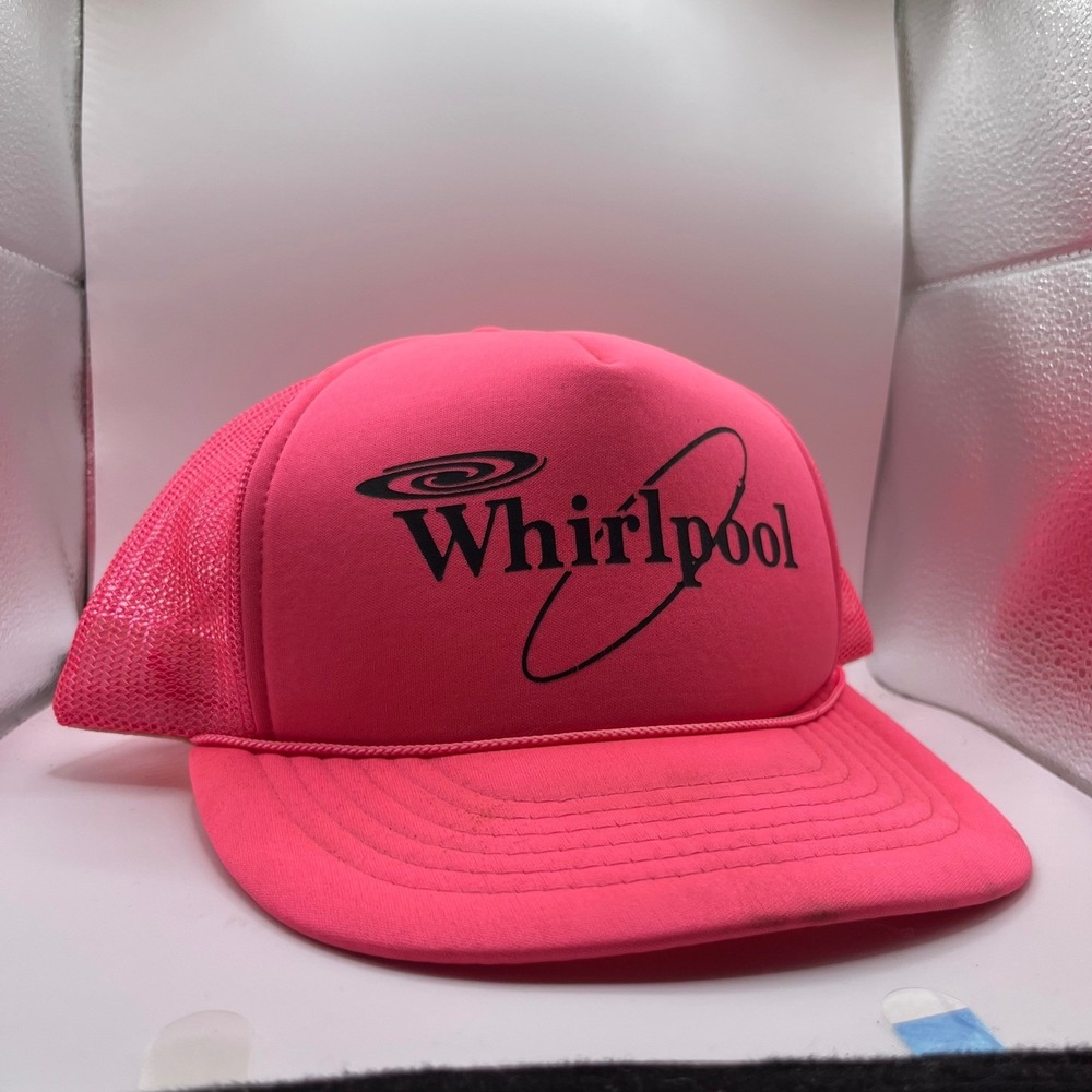 Madhatter Whirlpool Trucker Hat Adult OSFM Pink Vintage Mesh Snapback Cap